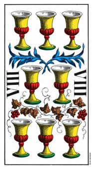 Lá bài Tarot 8 of Cups (8 Cốc) , biểu tượng học và ý nghĩa chuyên sâu
