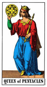 Lá bài Tarot Queen of Pentacles (Hoàng Hậu Đồng Tiền) , biểu tượng học và ý nghĩa chuyên sâu