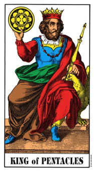Lá bài Tarot King of Pentacles (Vua Đồng Tiền) , Biểu tượng học và ý nghĩa chuyên sâu