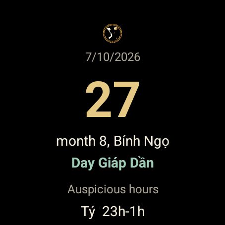 The Today screen on a watch